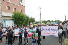 انعکاس شور و شعور ولایتمداری و استکبارستیزی در راهپیمایی ۱۳ آبان جیرفتی‌ها/۵۰ عکس